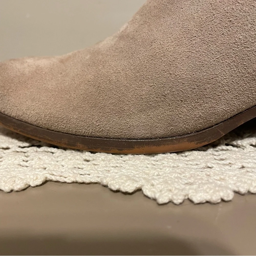 Sam Edelman Petal Suede Sand/Taupe/Beige Ankle Boots